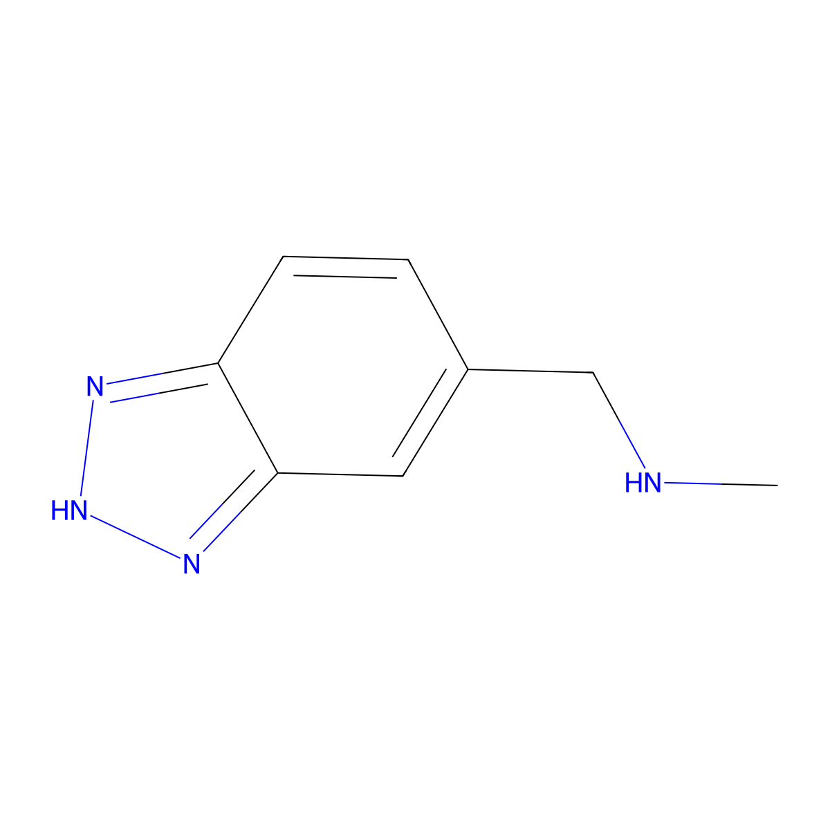 ((1H-1,2,3-benzotriazol-5-yl)methyl)(methyl)amine molecular structure, CAS 1340144-38-8