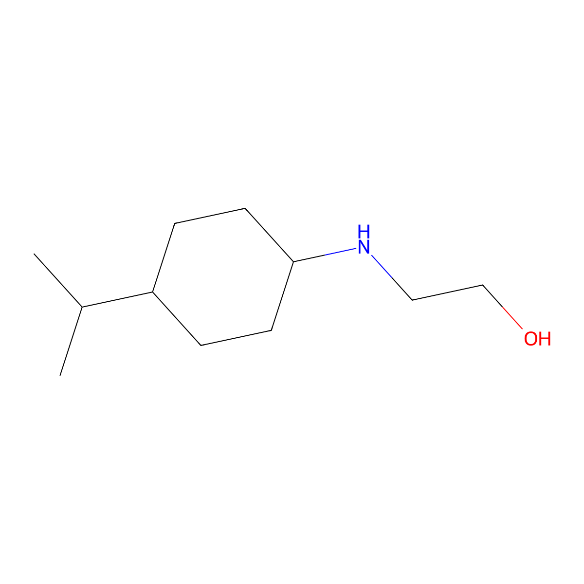 2-{[4-(Propan-2-yl)cyclohexyl]amino}ethan-1-ol molecular structure, CAS 1340145-16-5
