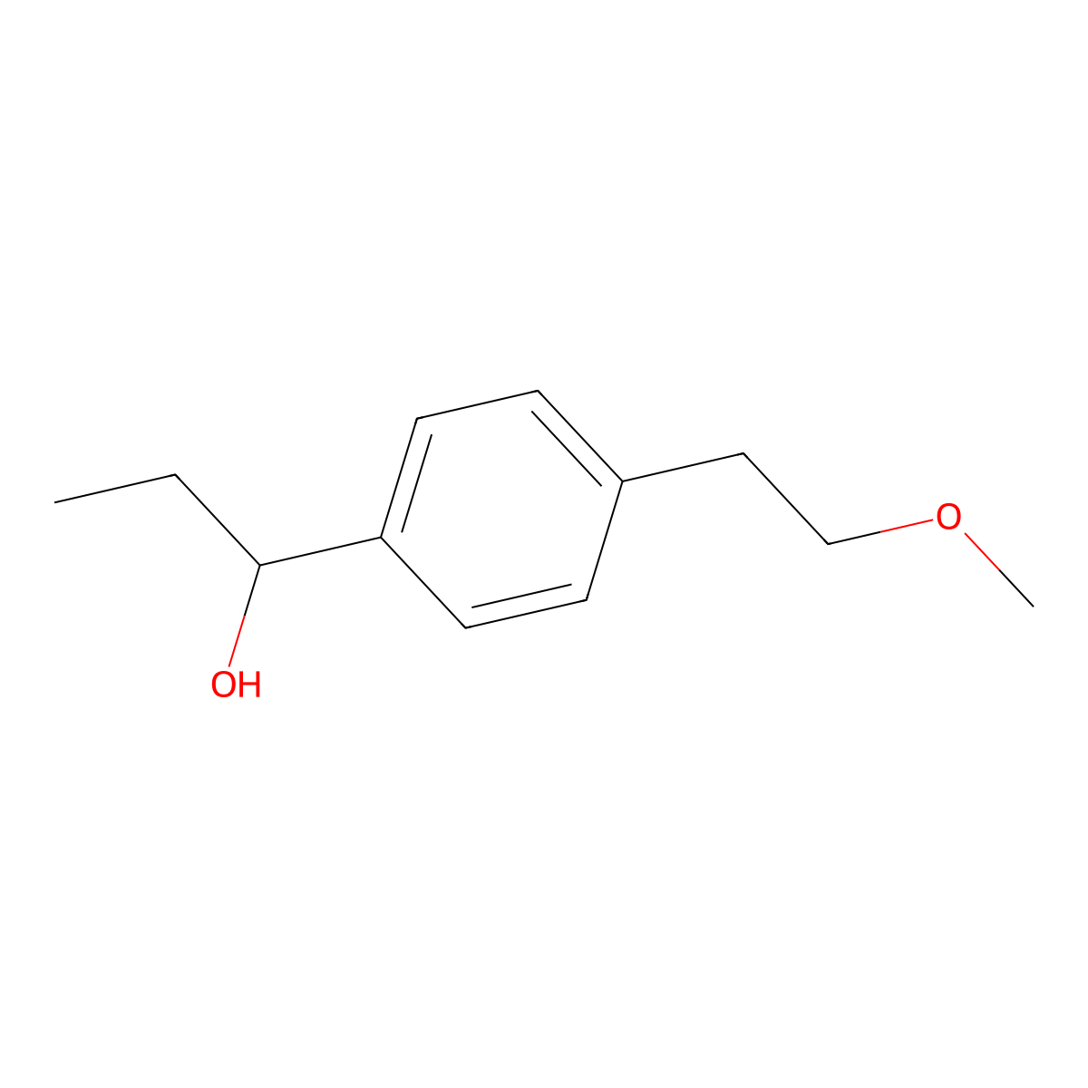 alpha-Ethyl-4-(2-methoxyethyl)benZenemethanol molecular structure, CAS 1340145-47-2