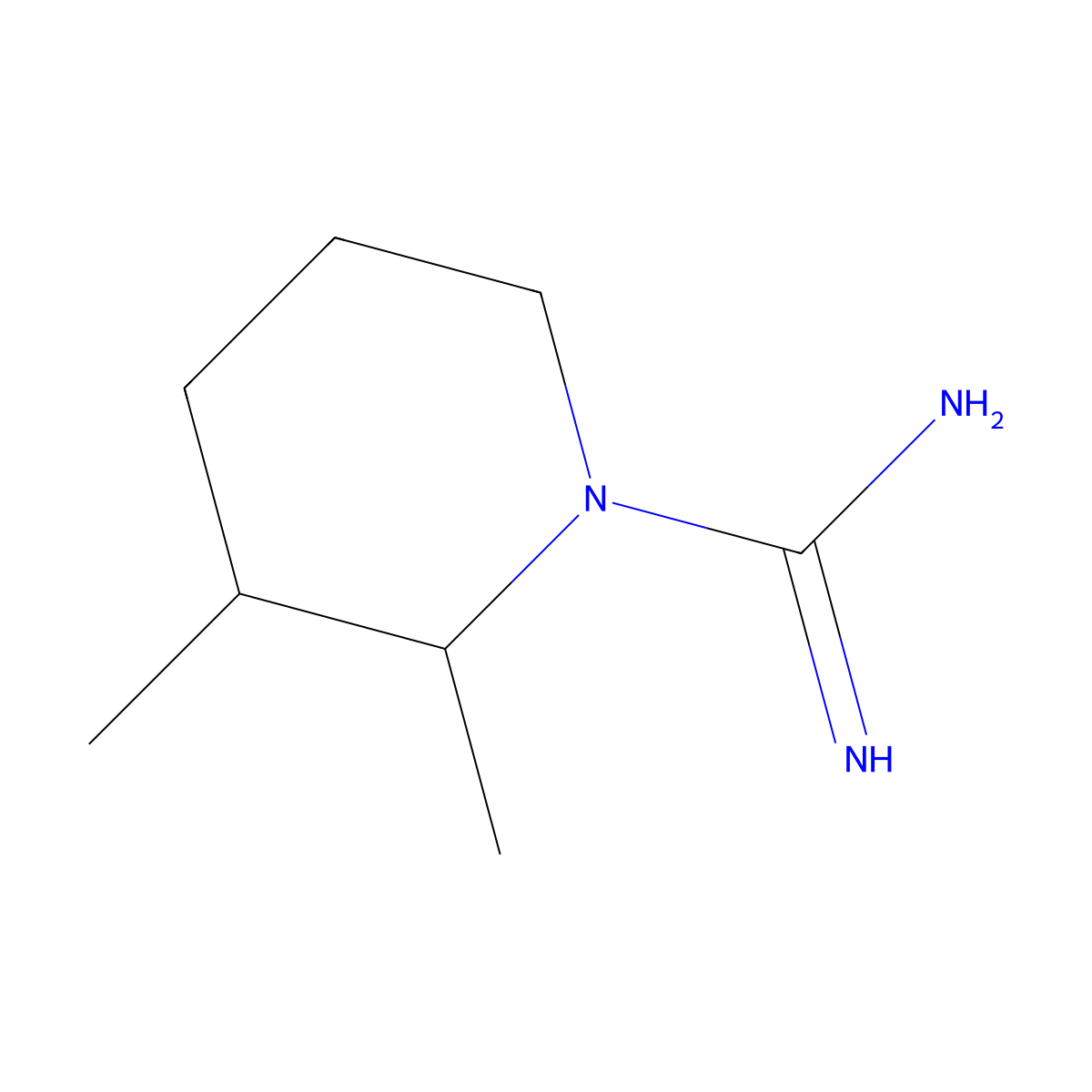 2,3-Dimethylpiperidine-1-carboximidamide molecular structure, CAS 1340148-35-7