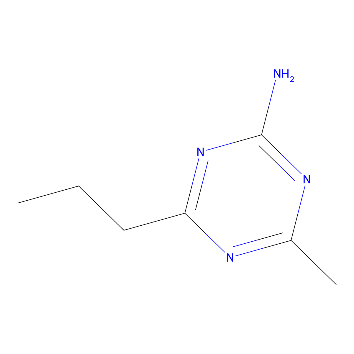 4-Methyl-6-propyl-1,3,5-triazin-2-amine molecular structure, CAS 1340148-50-6