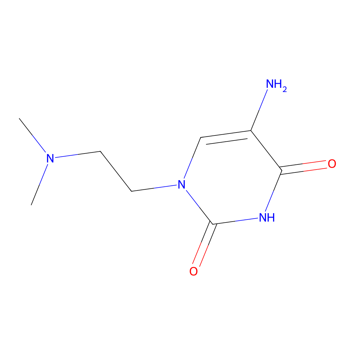 5-Amino-1-[2-(dimethylamino)ethyl]-1,2,3,4-tetrahydropyrimidine-2,4-dione molecular structure, CAS 1340149-88-3