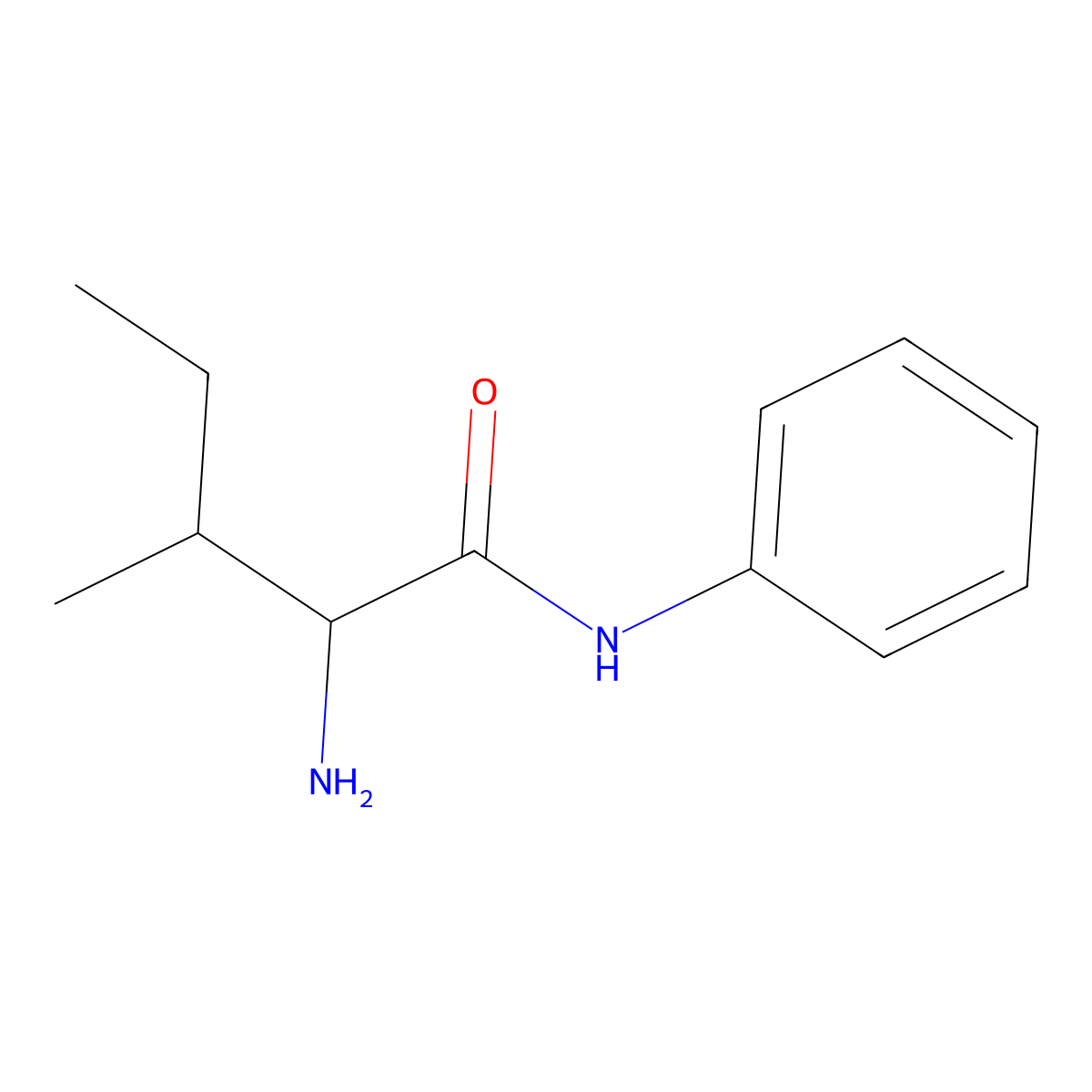(2S,3S)-2-amino-3-methyl-N-phenylpentanamide molecular structure, CAS 134015-45-5