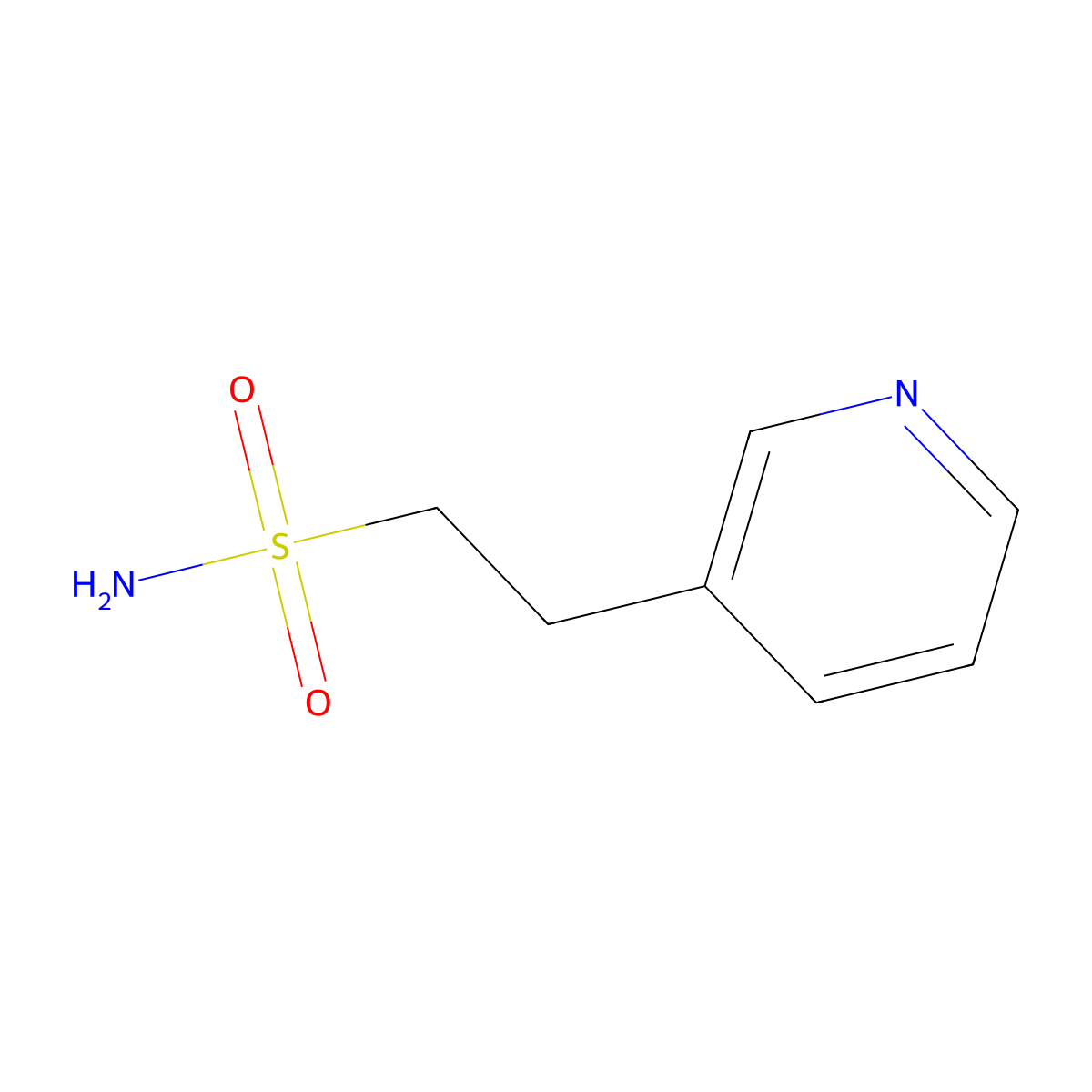 2-(Pyridin-3-yl)ethane-1-sulfonamide molecular structure, CAS 1340150-42-6