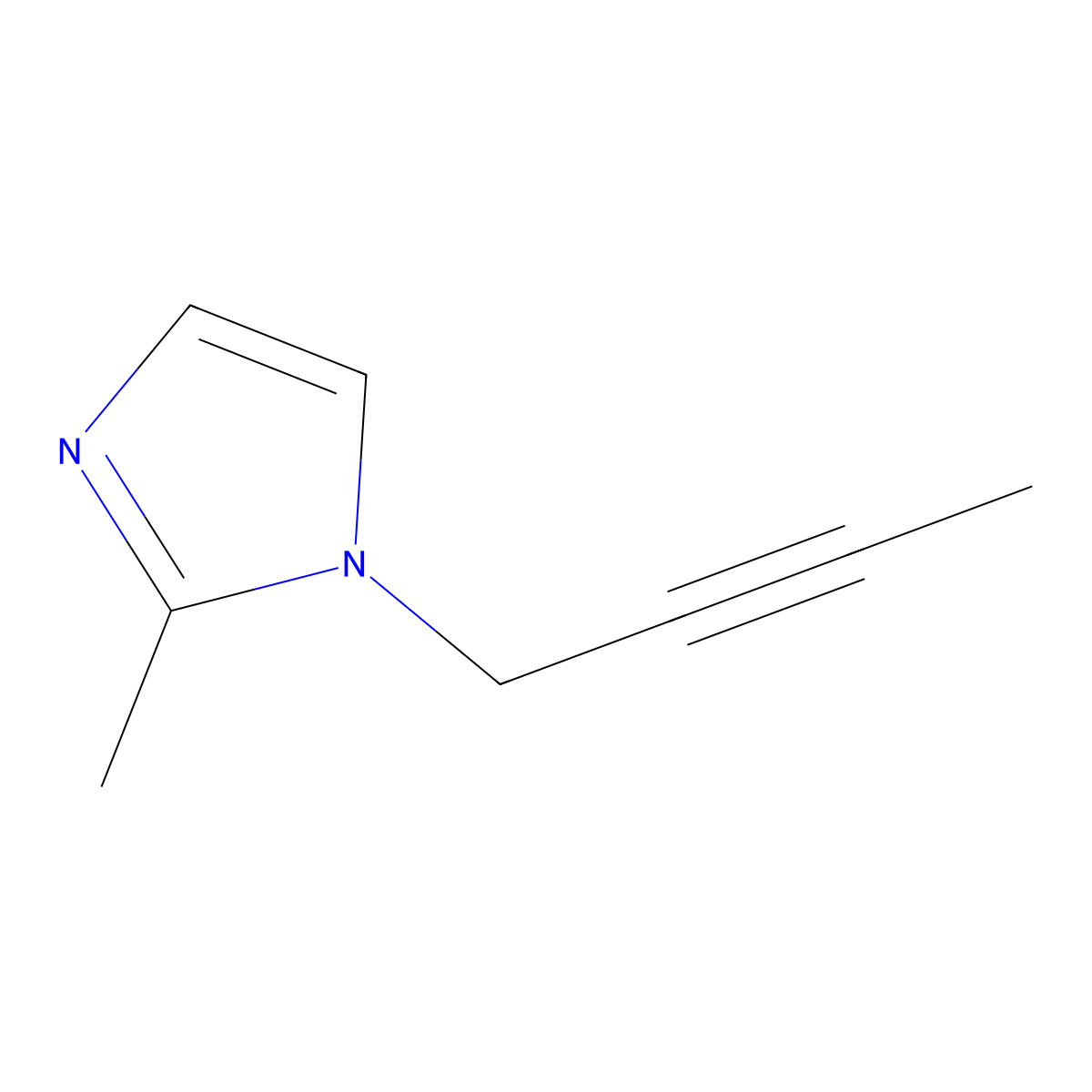 1-(But-2-yn-1-yl)-2-methyl-1h-imidazole molecular structure, CAS 1340152-05-7