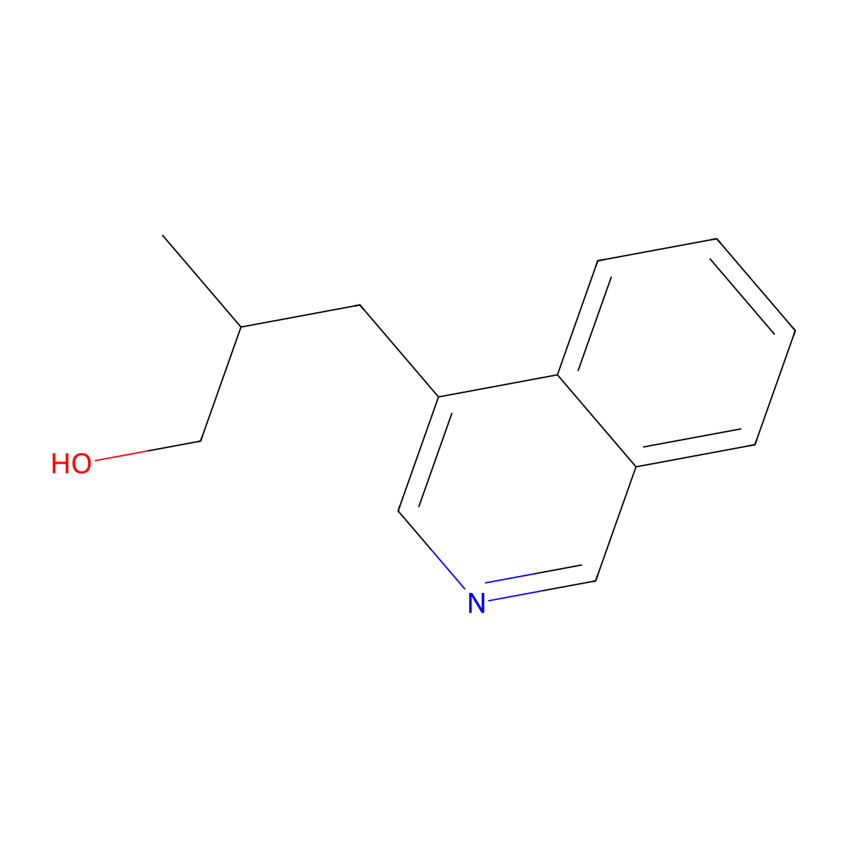 3-(Isoquinolin-4-yl)-2-methylpropan-1-ol molecular structure, CAS 1340153-41-4