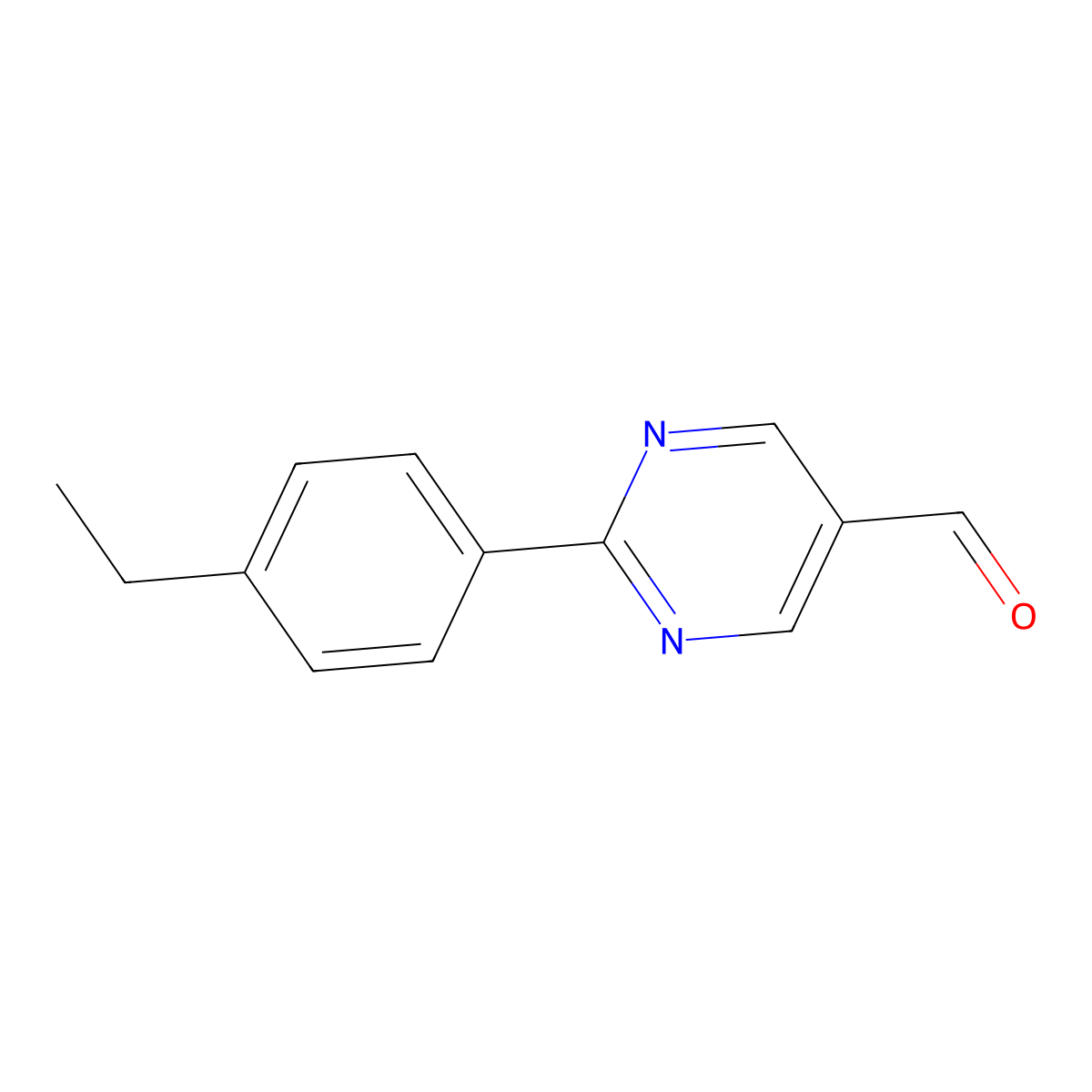 2-(4-Ethylphenyl)pyrimidine-5-carbaldehyde molecular structure, CAS 1340157-78-9