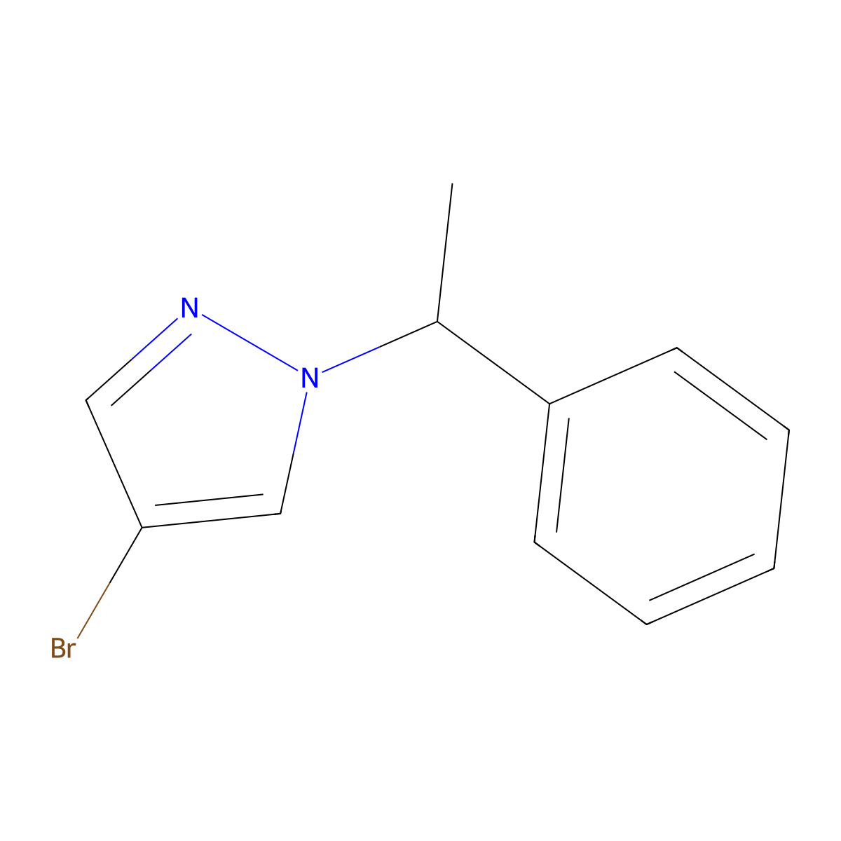 4-bromo-1-(1-phenylethyl)-1H-pyrazole molecular structure, CAS 1340161-36-5