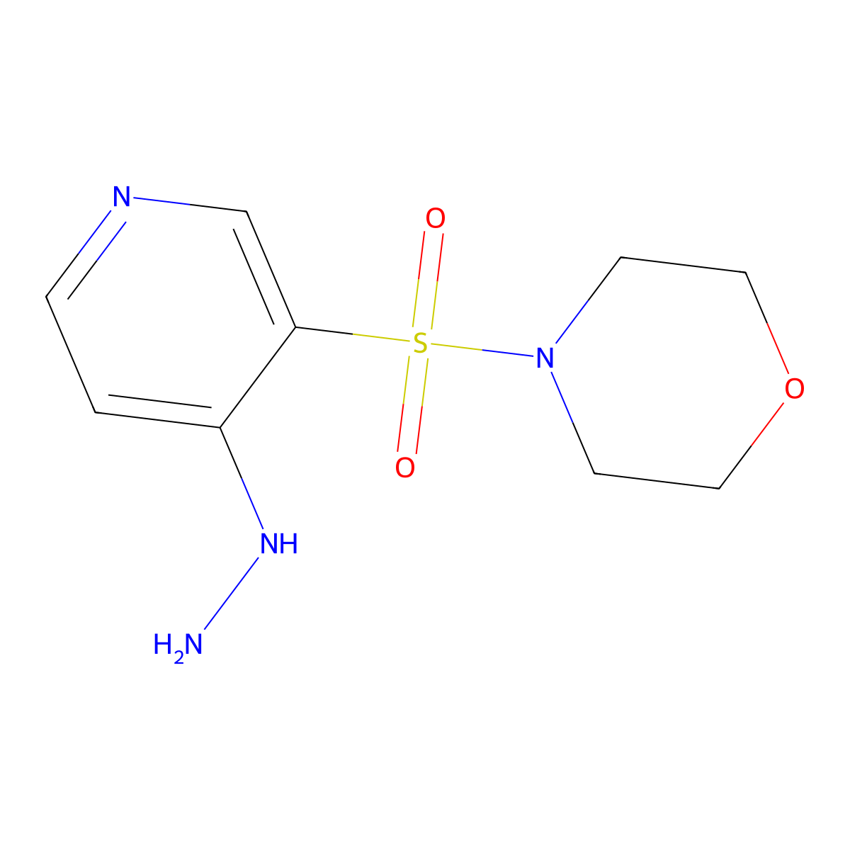 4-((4-Hydrazinylpyridin-3-yl)sulfonyl)morpholine molecular structure, CAS 1340162-83-5