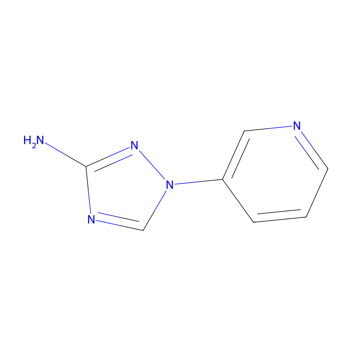 1-(pyridin-3-yl)-1H-1,2,4-triazol-3-amine molecular structure, CAS 1340163-73-6
