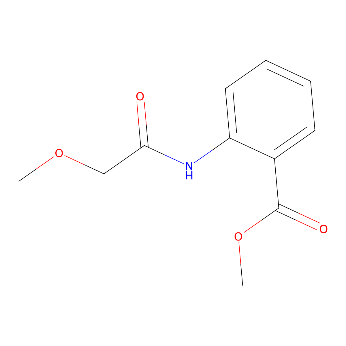 Methyl 2-(2-methoxyacetamido)benzoate molecular structure, CAS 134017-42-8