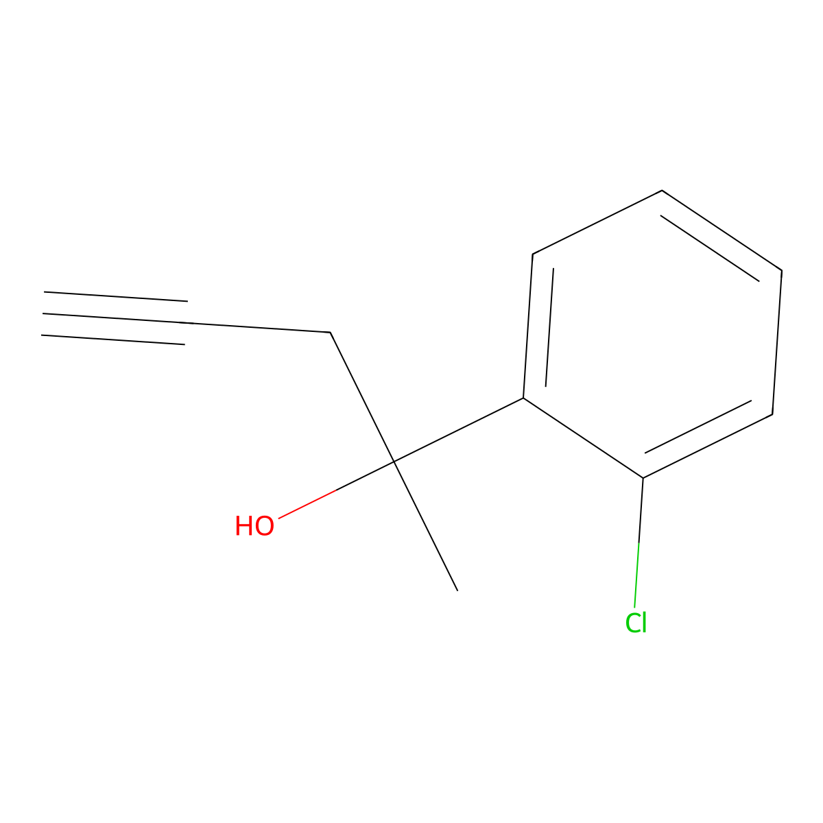 2-(2-Chlorophenyl)-4-pentyn-2-ol molecular structure, CAS 1340170-80-0