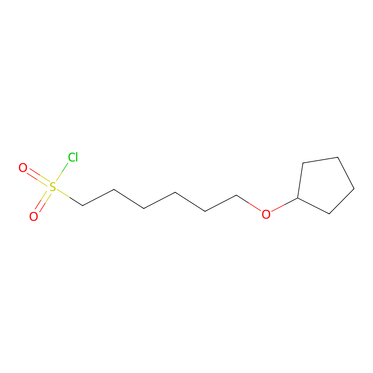 6-(Cyclopentyloxy)hexane-1-sulfonyl chloride molecular structure, CAS 1340170-87-7