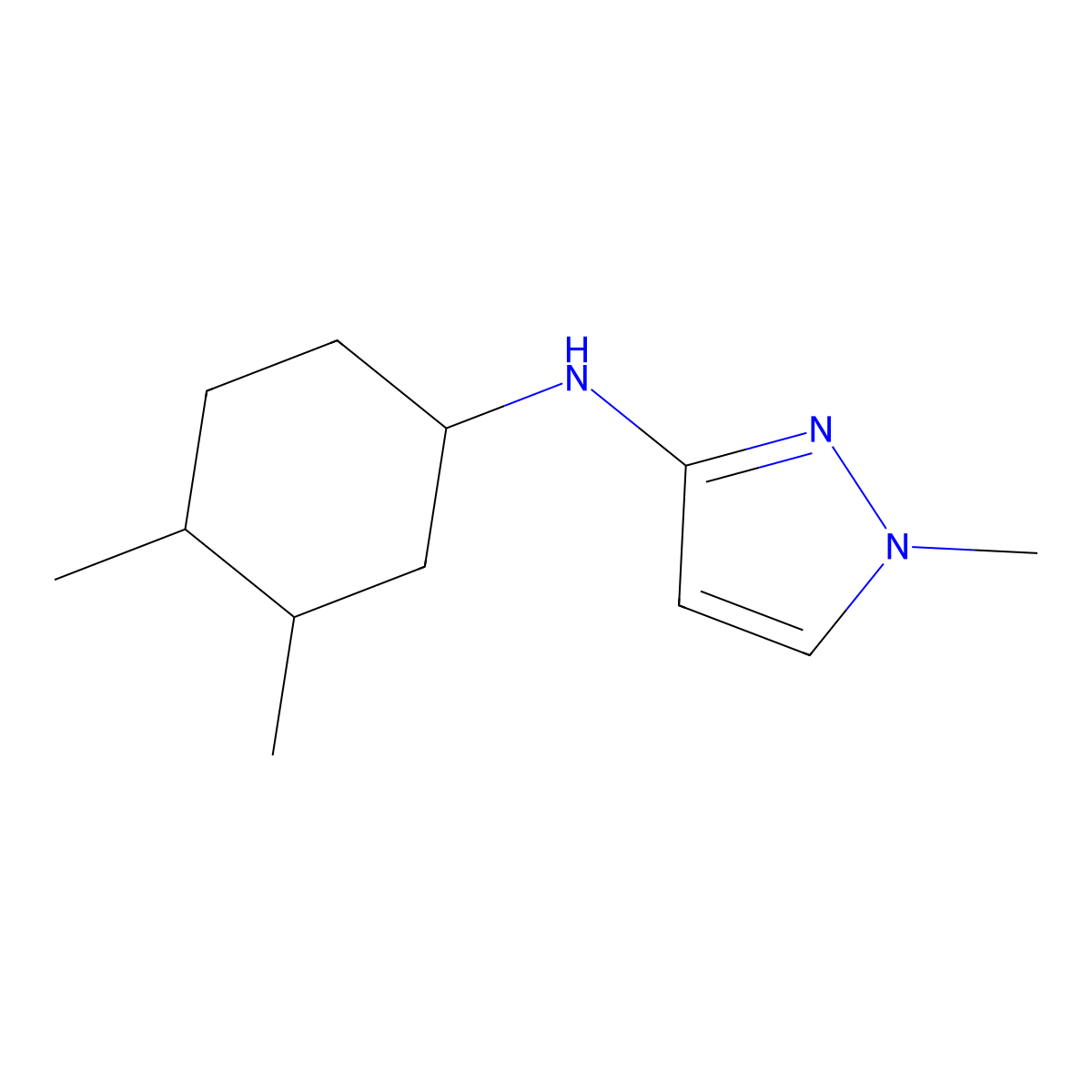 N-(3,4-Dimethylcyclohexyl)-1-methyl-1H-pyrazol-3-amine molecular structure, CAS 1340175-08-7