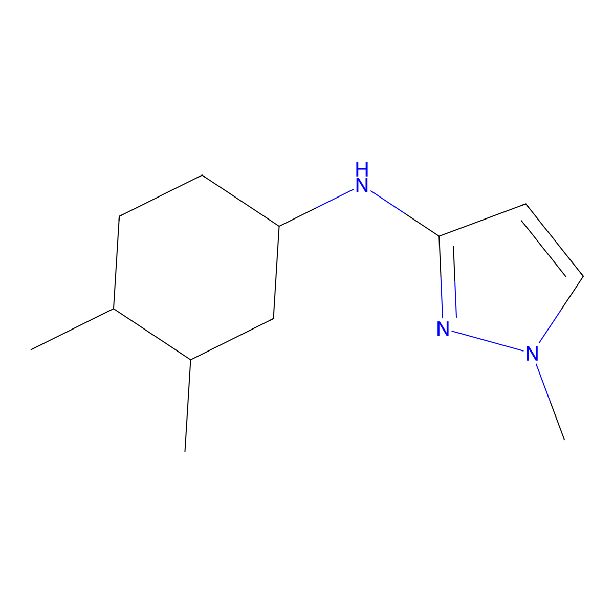 N-(3,4-Dimethylcyclohexyl)-1-methyl-1H-pyrazol-3-amine molecular structure, CAS 1340175-08-7