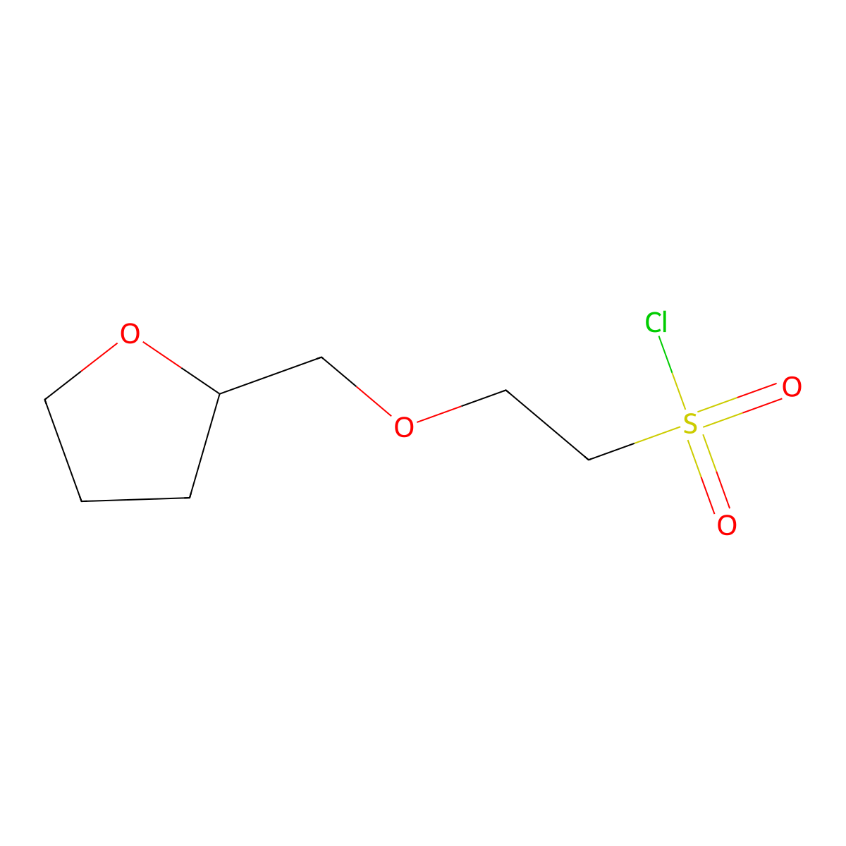 2-[(Oxolan-2-yl)methoxy]ethane-1-sulfonyl chloride molecular structure, CAS 1340176-63-7