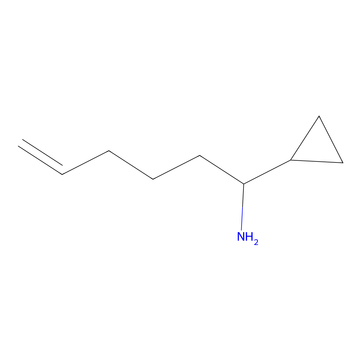 1-Cyclopropylhex-5-en-1-amine molecular structure, CAS 1340177-15-2
