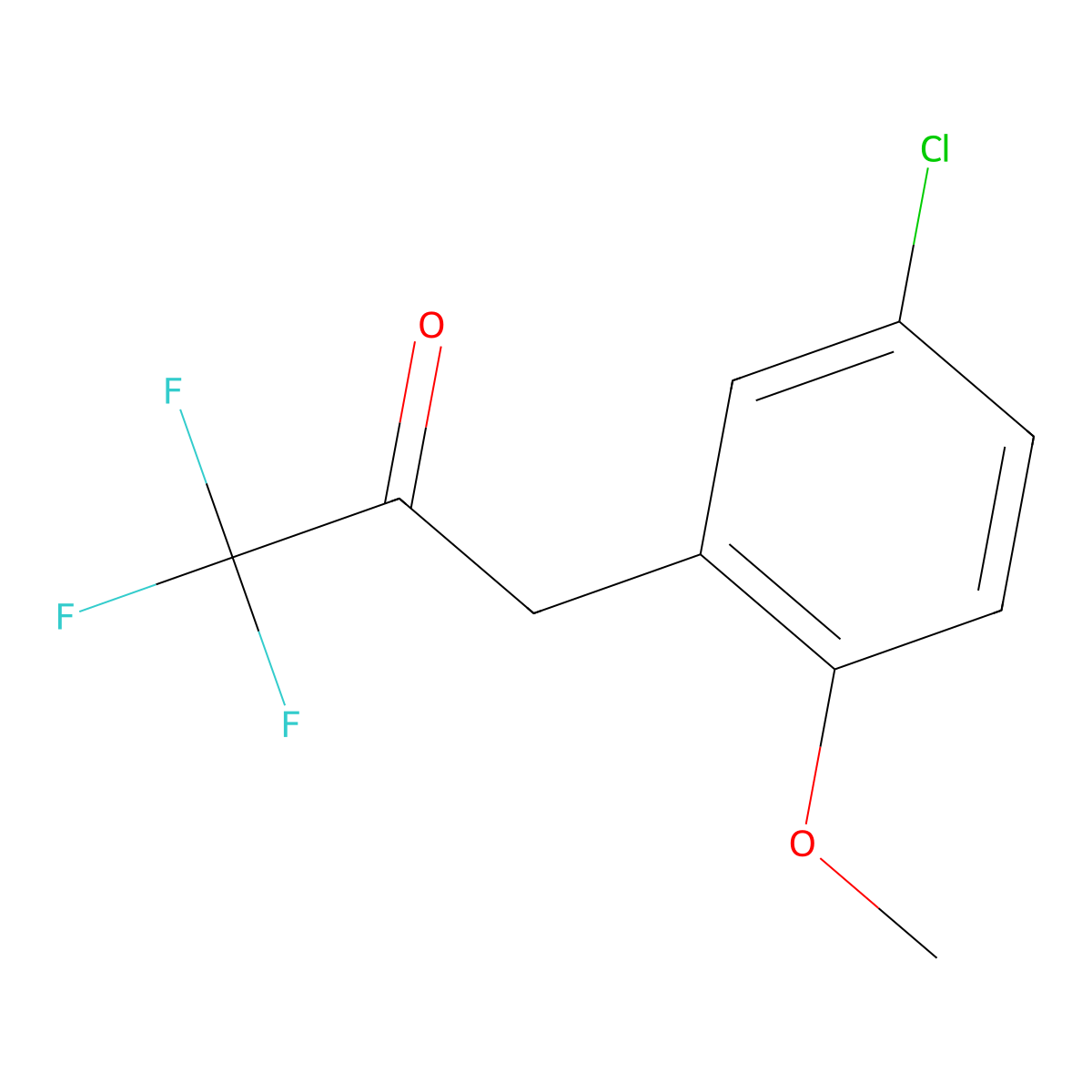 3-(5-Chloro-2-methoxyphenyl)-1,1,1-trifluoropropan-2-one molecular structure, CAS 1340177-72-1