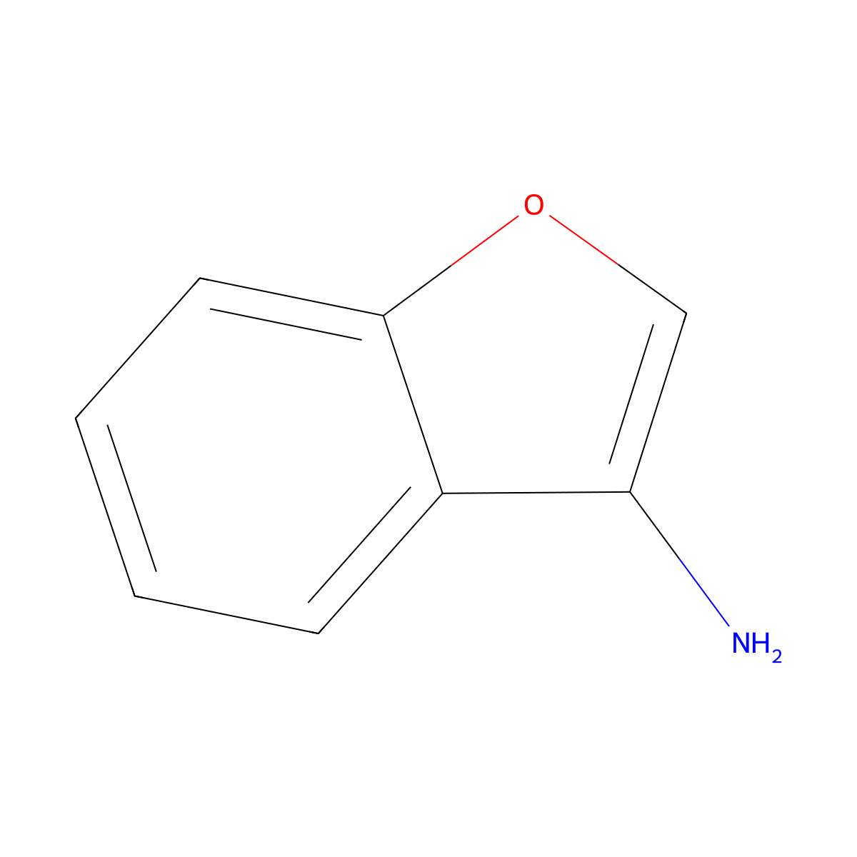 Benzofuran-3-amine molecular structure, CAS 134018-53-4