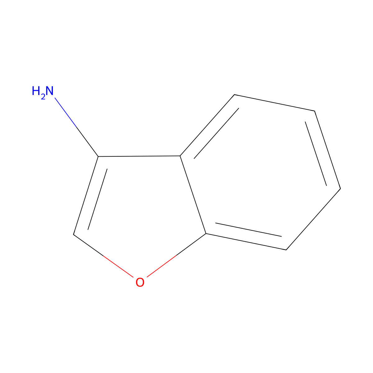 Benzofuran-3-amine molecular structure, CAS 134018-53-4
