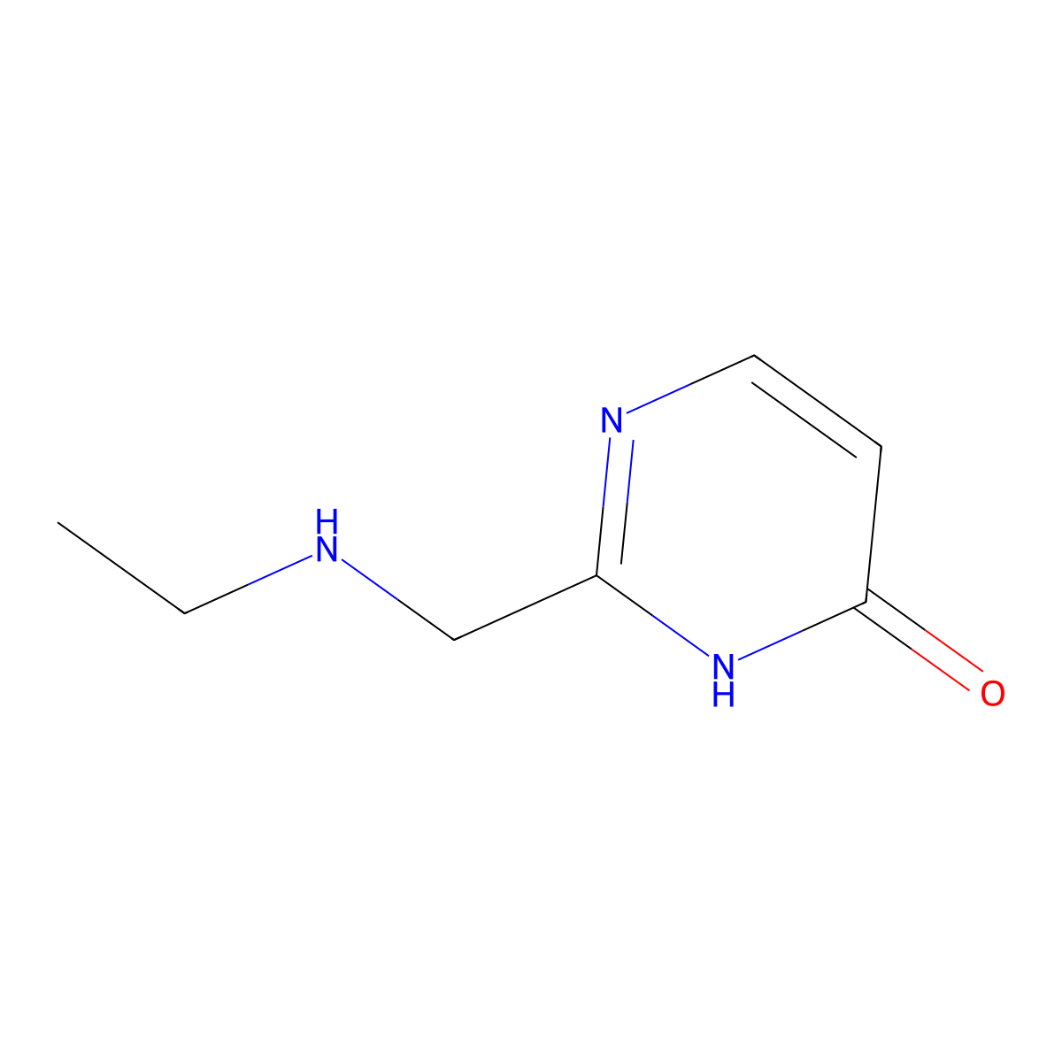 2-[(Ethylamino)methyl]-3,4-dihydropyrimidin-4-one molecular structure, CAS 1340182-55-9