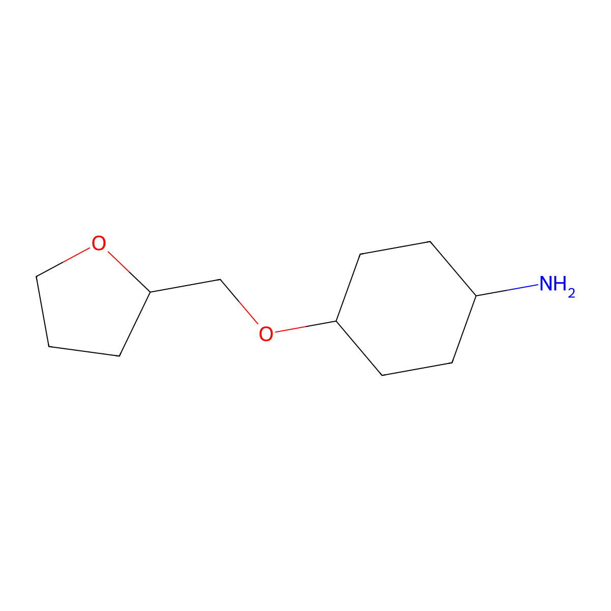 4-[(Oxolan-2-yl)methoxy]cyclohexan-1-amine molecular structure, CAS 1340182-72-0