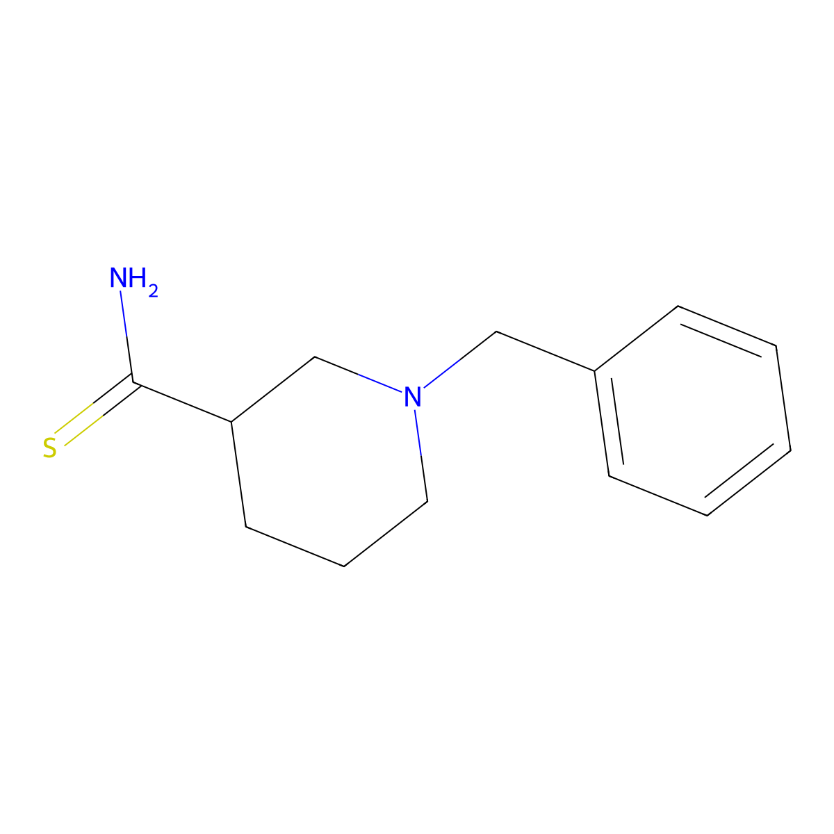 1-Benzylpiperidine-3-carbothioamide molecular structure, CAS 1340182-82-2