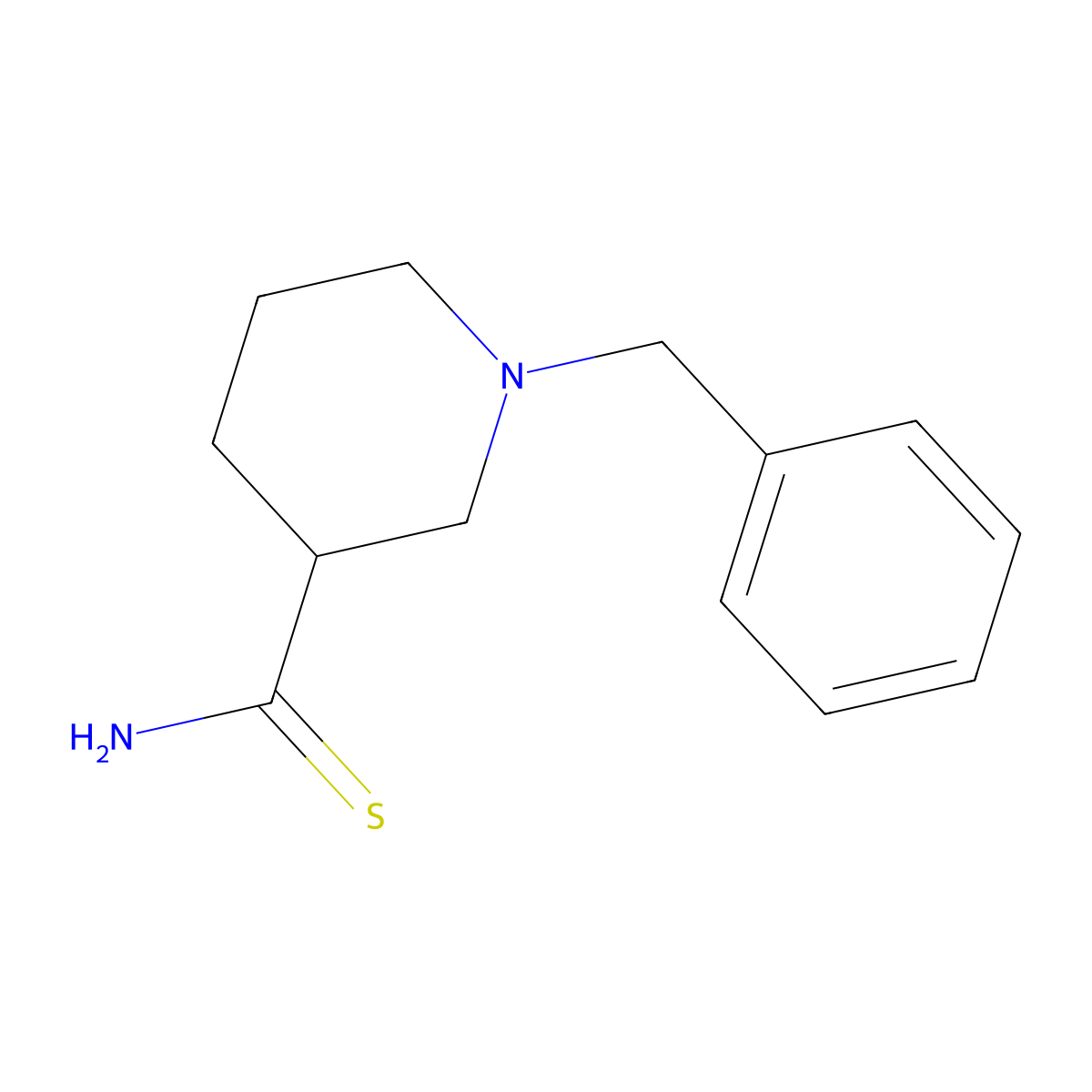 1-Benzylpiperidine-3-carbothioamide molecular structure, CAS 1340182-82-2