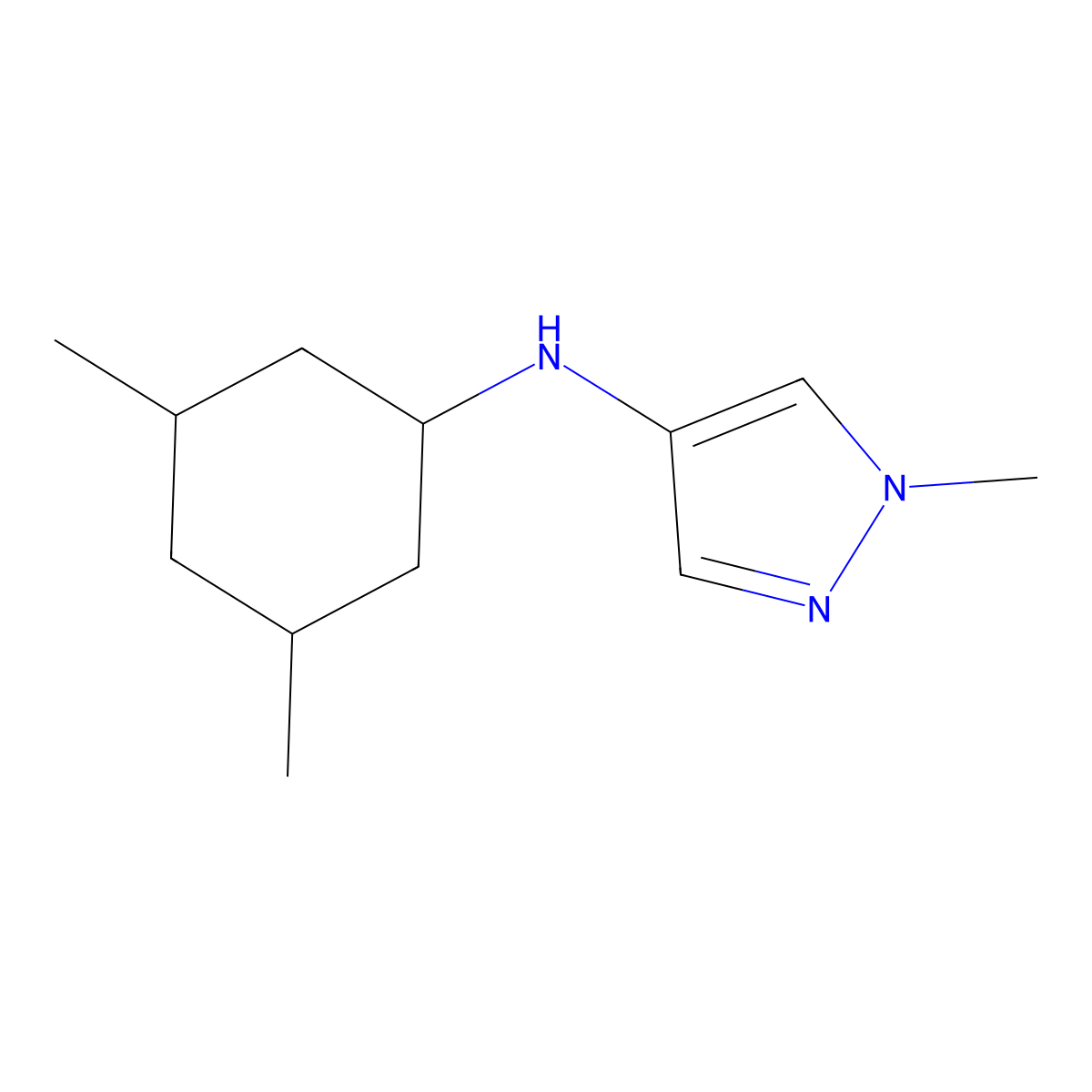 N-(3,5-Dimethylcyclohexyl)-1-methyl-1H-pyrazol-4-amine molecular structure, CAS 1340183-80-3