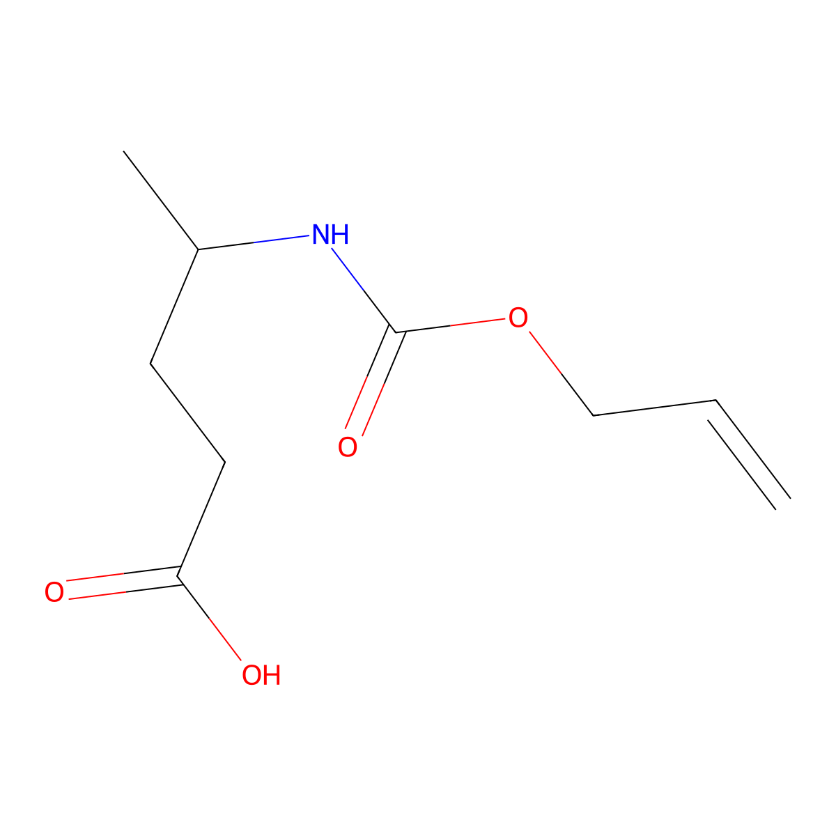 4-{[(Prop-2-en-1-yloxy)carbonyl]amino}pentanoic acid molecular structure, CAS 1340186-83-5