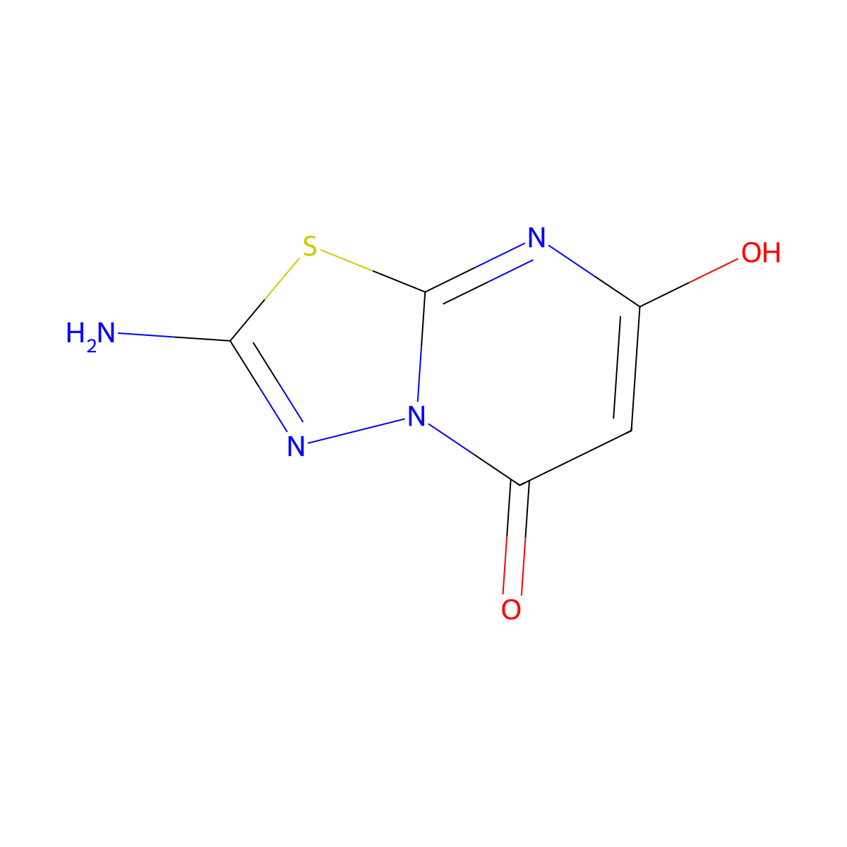 2-Amino-7-hydroxy-5H-[1,3,4]thiadiazolo[3,2-A]pyrimidin-5-one molecular structure, CAS 1340187-17-8