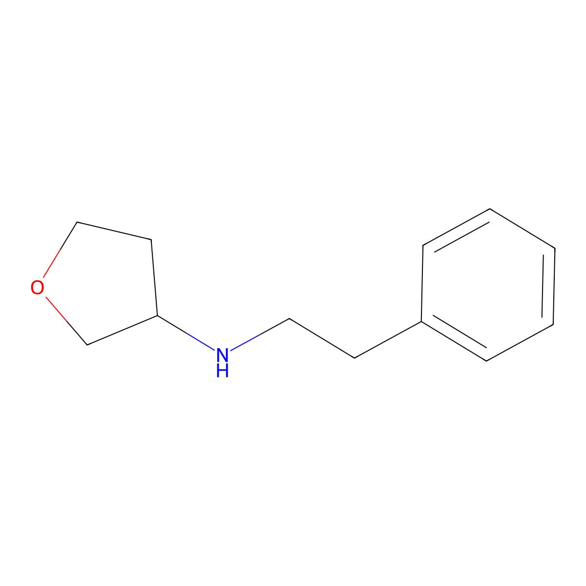 N-(2-phenylethyl)oxolan-3-amine molecular structure, CAS 1340187-35-0
