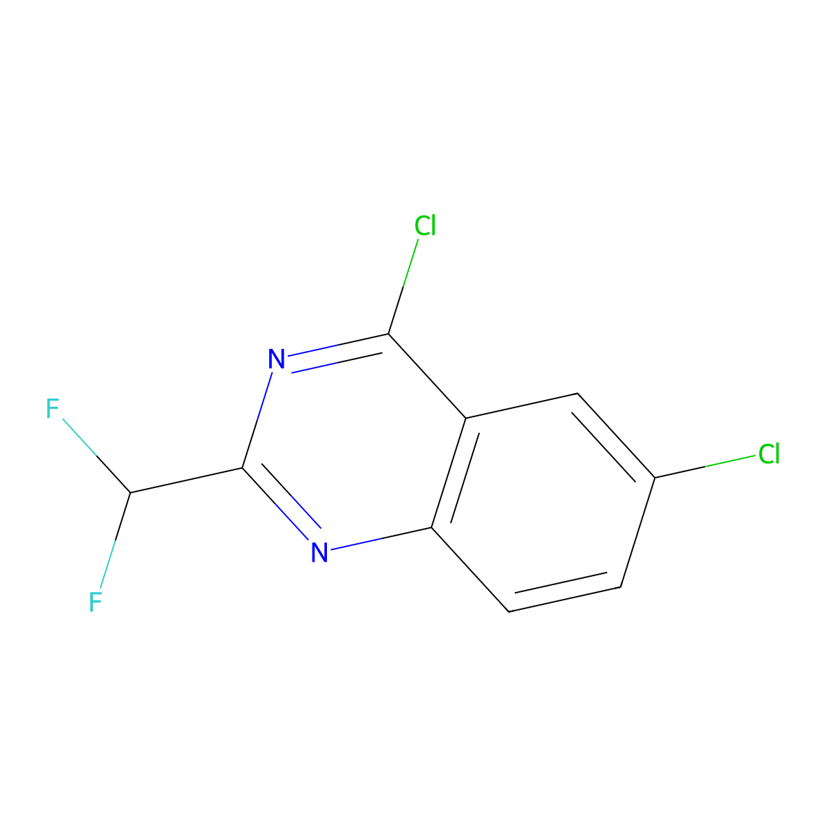 4,6-Dichloro-2-(difluoromethyl)quinazoline molecular structure, CAS 1340191-16-3