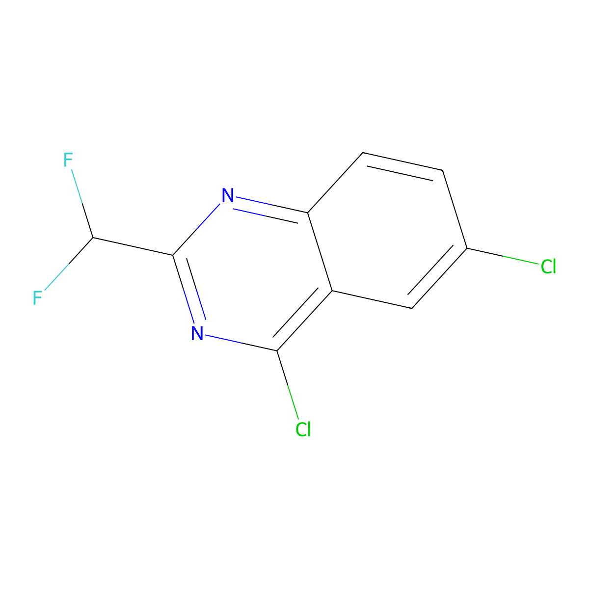 4,6-Dichloro-2-(difluoromethyl)quinazoline molecular structure, CAS 1340191-16-3