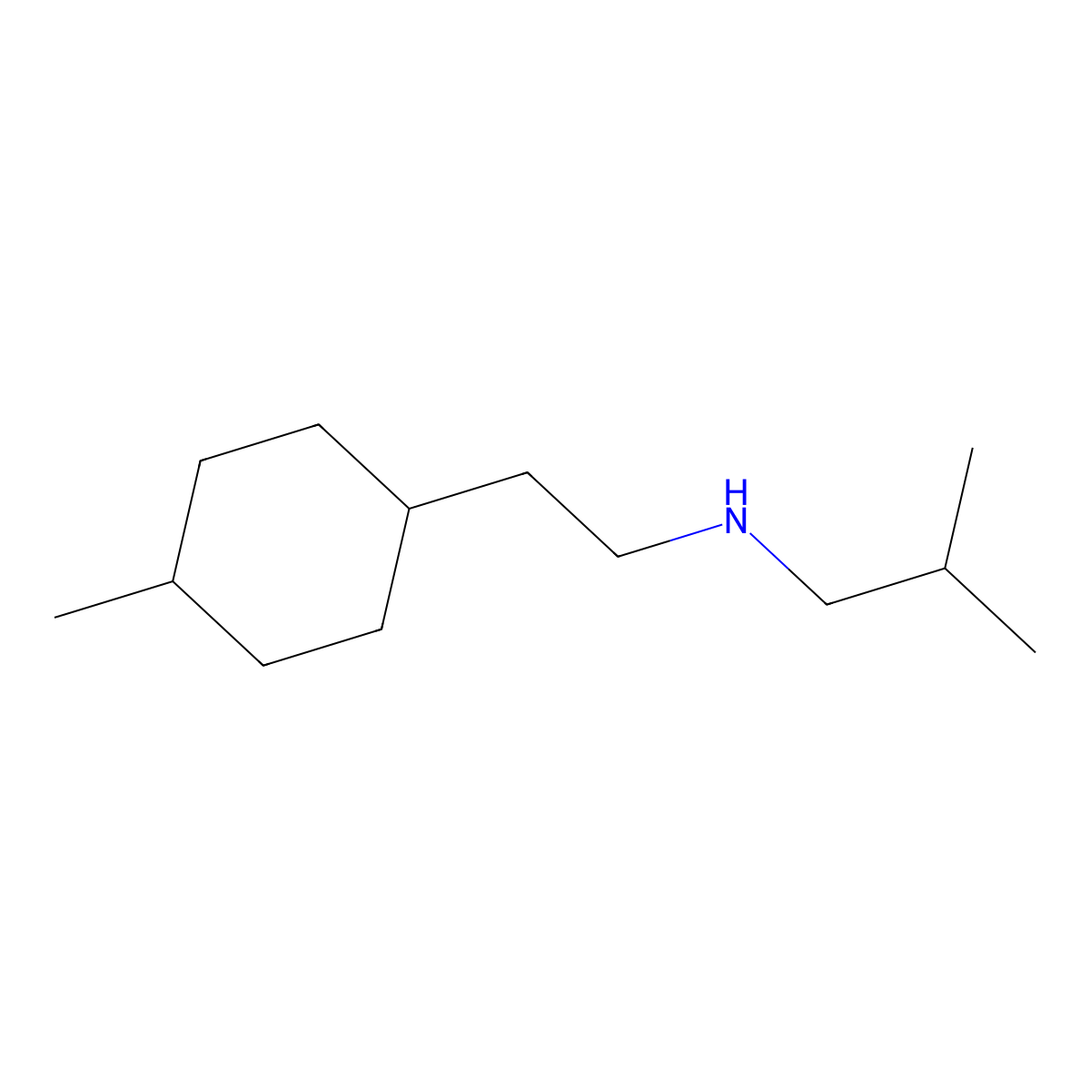 [2-(4-Methylcyclohexyl)ethyl](2-methylpropyl)amine molecular structure, CAS 1340192-05-3
