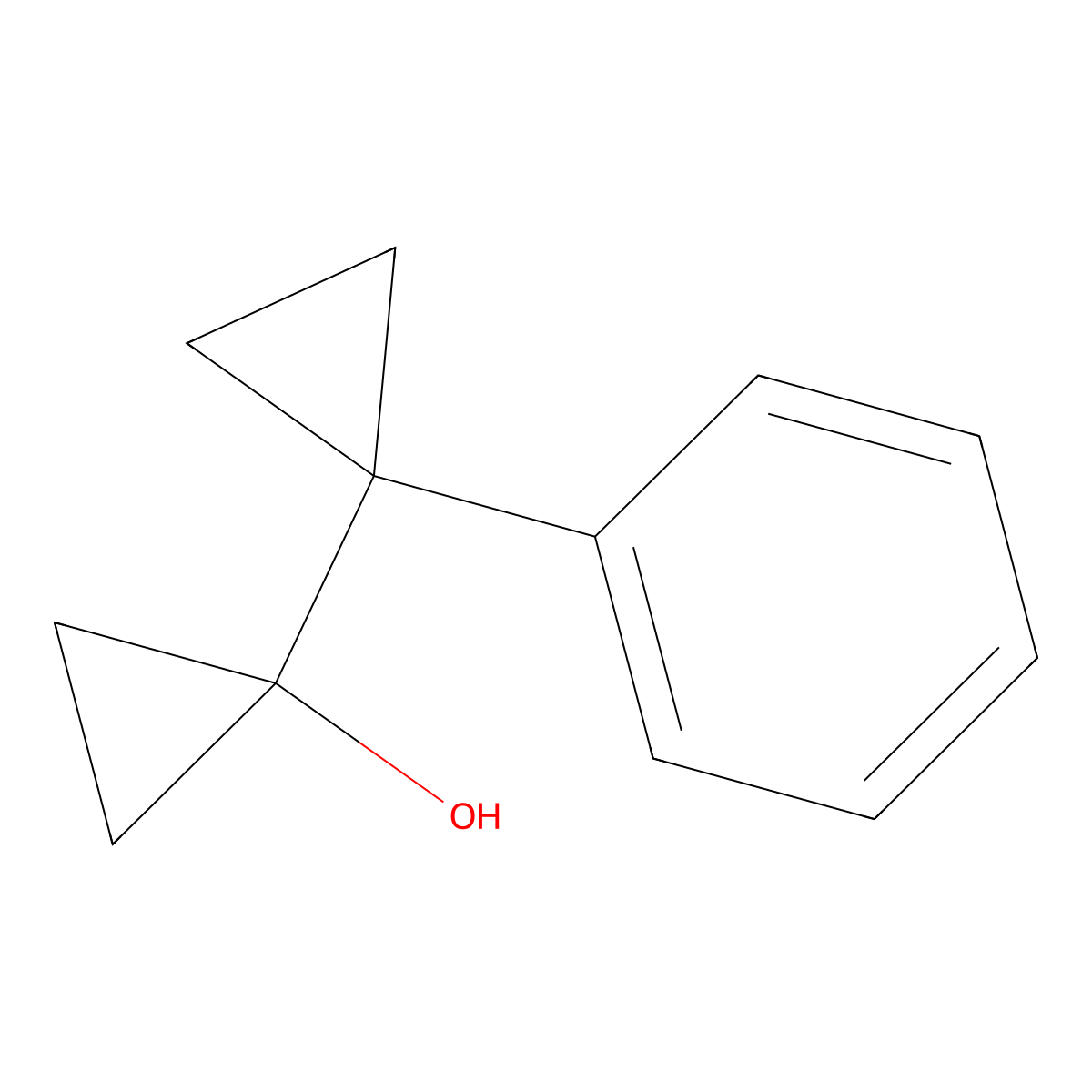 1'-Phenyl-[1,1'-bi(cyclopropan)]-1-ol molecular structure, CAS 1340196-99-7