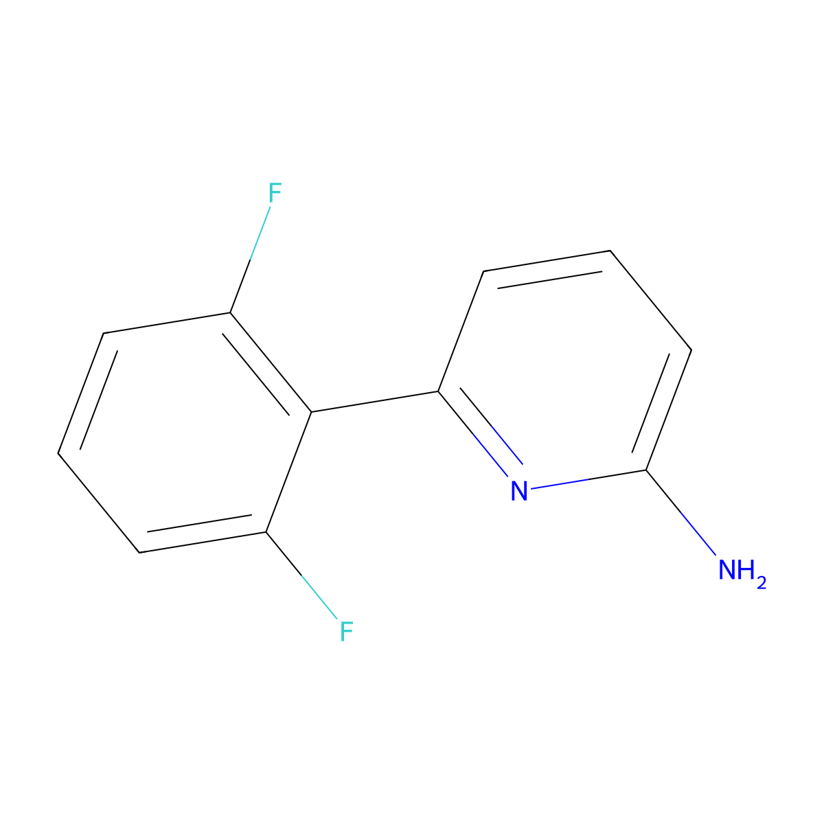 6-(2,6-Difluorophenyl)pyridin-2-amine molecular structure, CAS 1340199-52-1