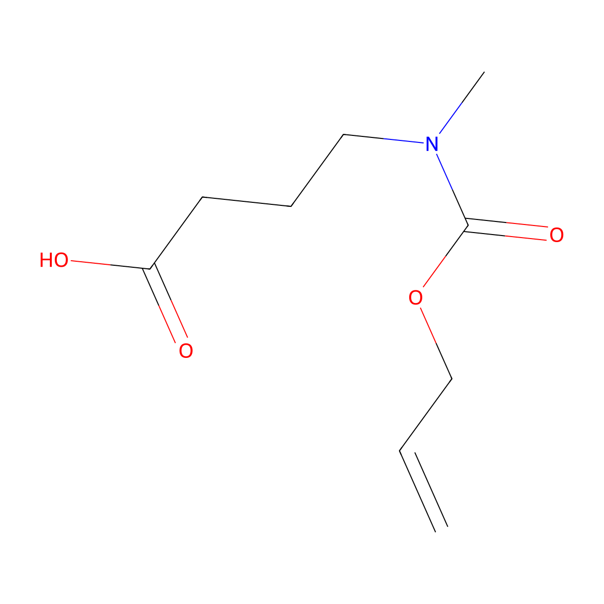 4-{Methyl[(prop-2-en-1-yloxy)carbonyl]amino}butanoic acid molecular structure, CAS 1340199-83-8