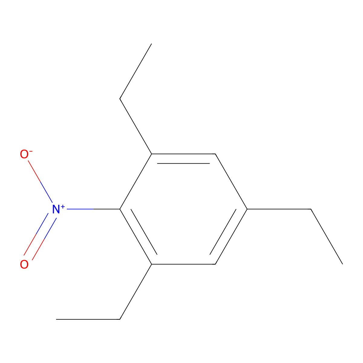 1,3,5-Triethyl-2-nitrobenzene molecular structure, CAS 13402-30-7