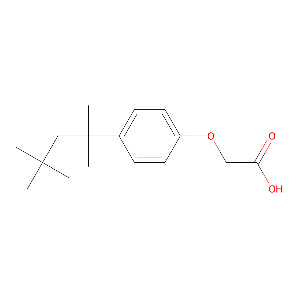 [4-(1,1,3,3-Tetramethylbutyl)phenoxy]acetic acid molecular structure, CAS 13402-97-6
