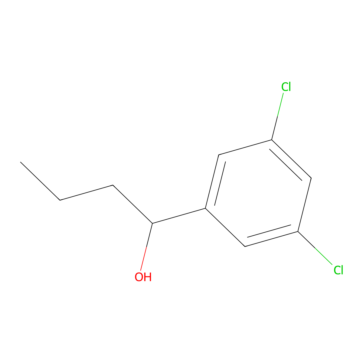 1-(3,5-Dichlorophenyl)-1-butanol molecular structure, CAS 1340204-46-7