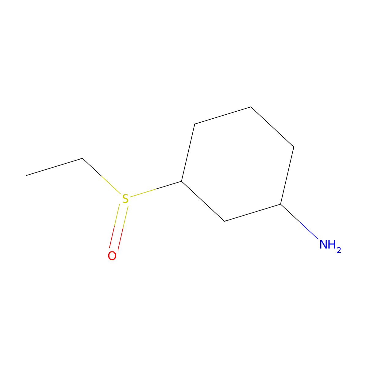 3-(Ethanesulfinyl)cyclohexan-1-amine molecular structure, CAS 1340204-72-9