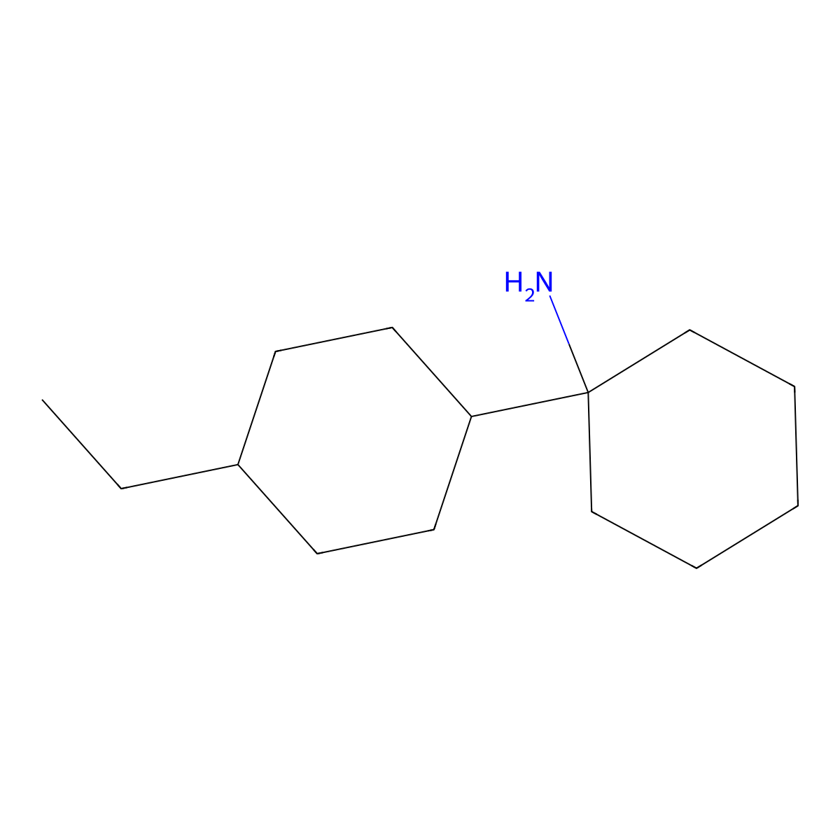 1-(4-Ethylcyclohexyl)cyclohexan-1-amine molecular structure, CAS 1340205-84-6