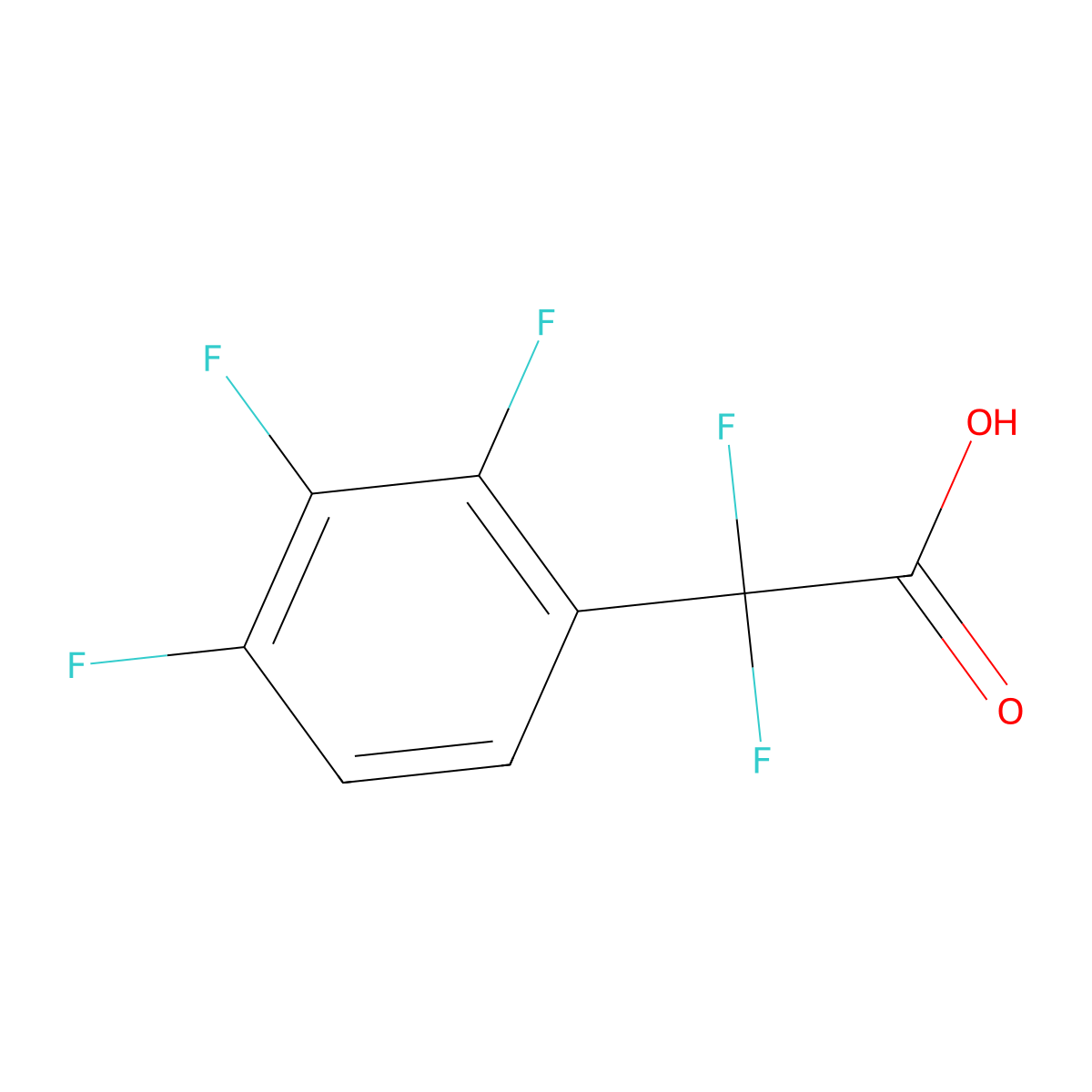 2,2-Difluoro-2-(2,3,4-trifluorophenyl)acetic acid molecular structure, CAS 1340206-64-5