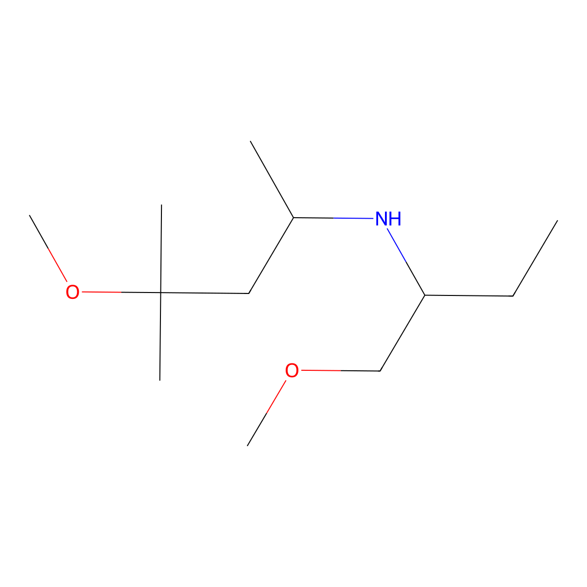 (4-Methoxy-4-methylpentan-2-yl)(1-methoxybutan-2-yl)amine molecular structure, CAS 1340209-38-2