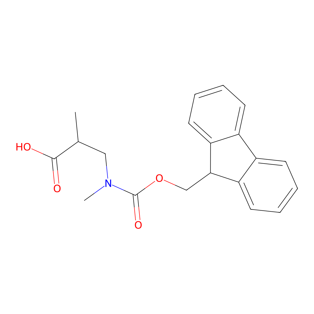 3-{[(9H-fluoren-9-ylmethoxy)carbonyl](methyl)amino}-2-methylpropanoic acid molecular structure, CAS 1340212-59-0