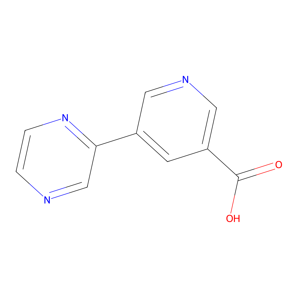 5-(Pyrazin-2-yl)nicotinic acid molecular structure, CAS 1340215-17-9