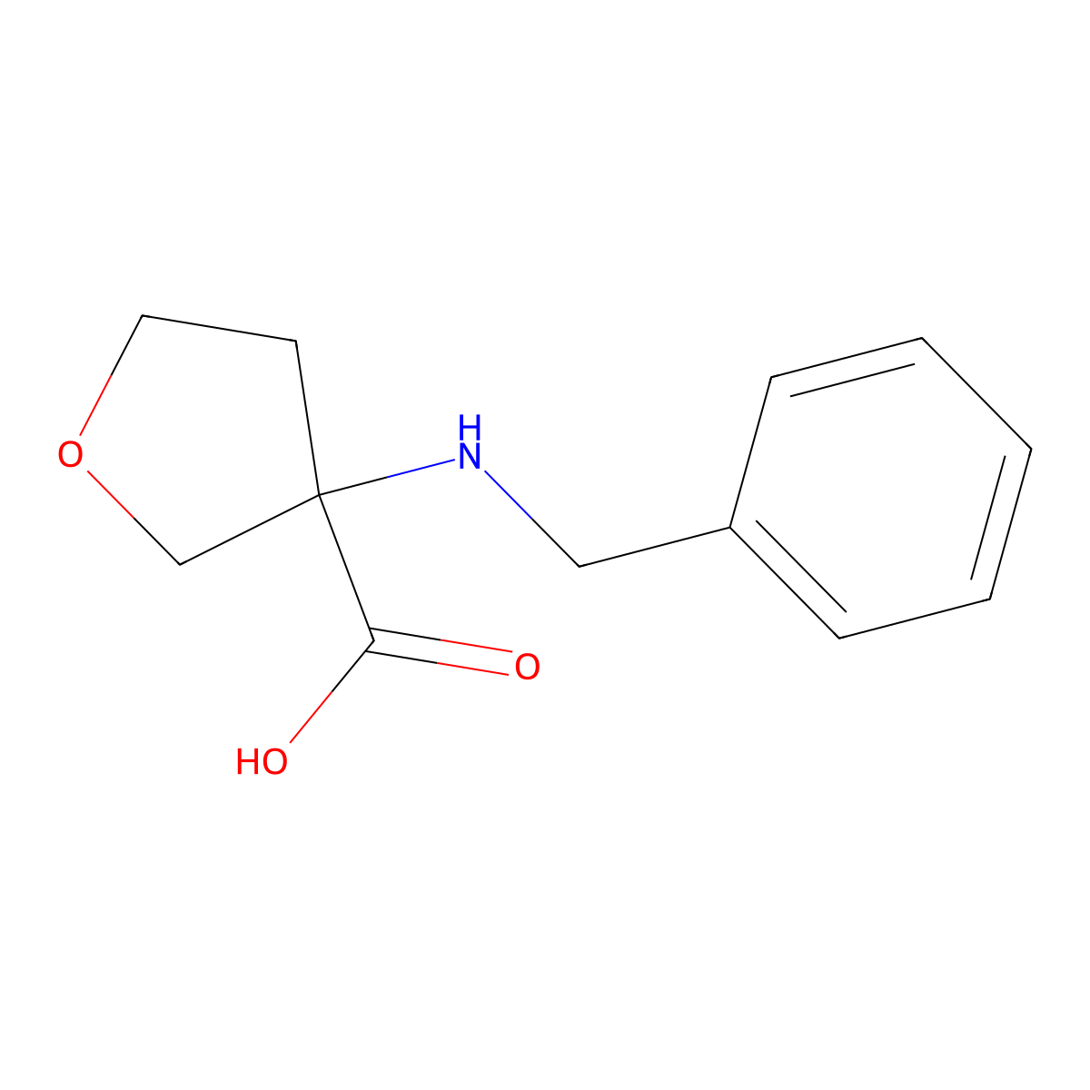 3-(Benzylamino)oxolane-3-carboxylic acid molecular structure, CAS 1340215-39-5