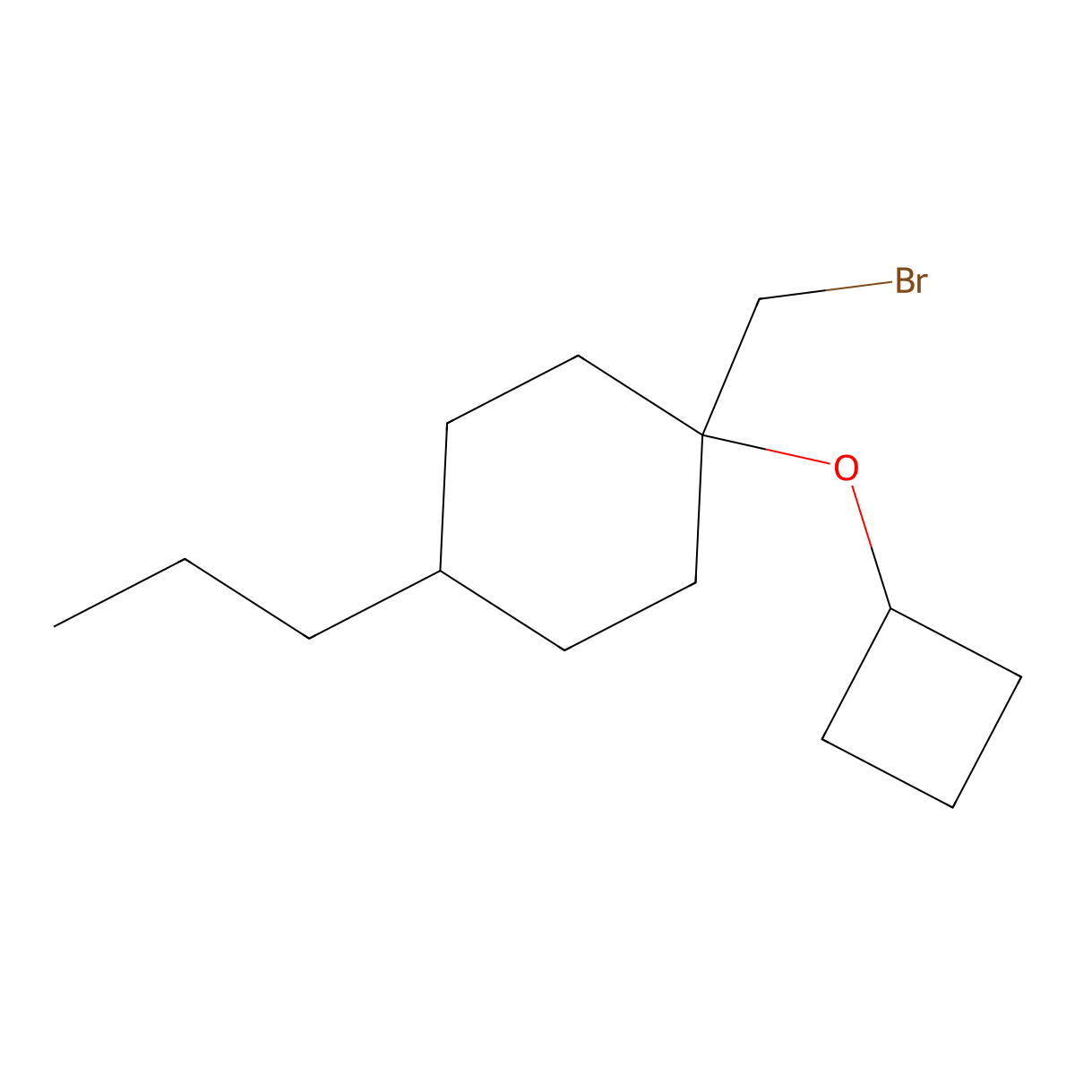 1-(Bromomethyl)-1-cyclobutoxy-4-propylcyclohexane molecular structure, CAS 1340217-15-3