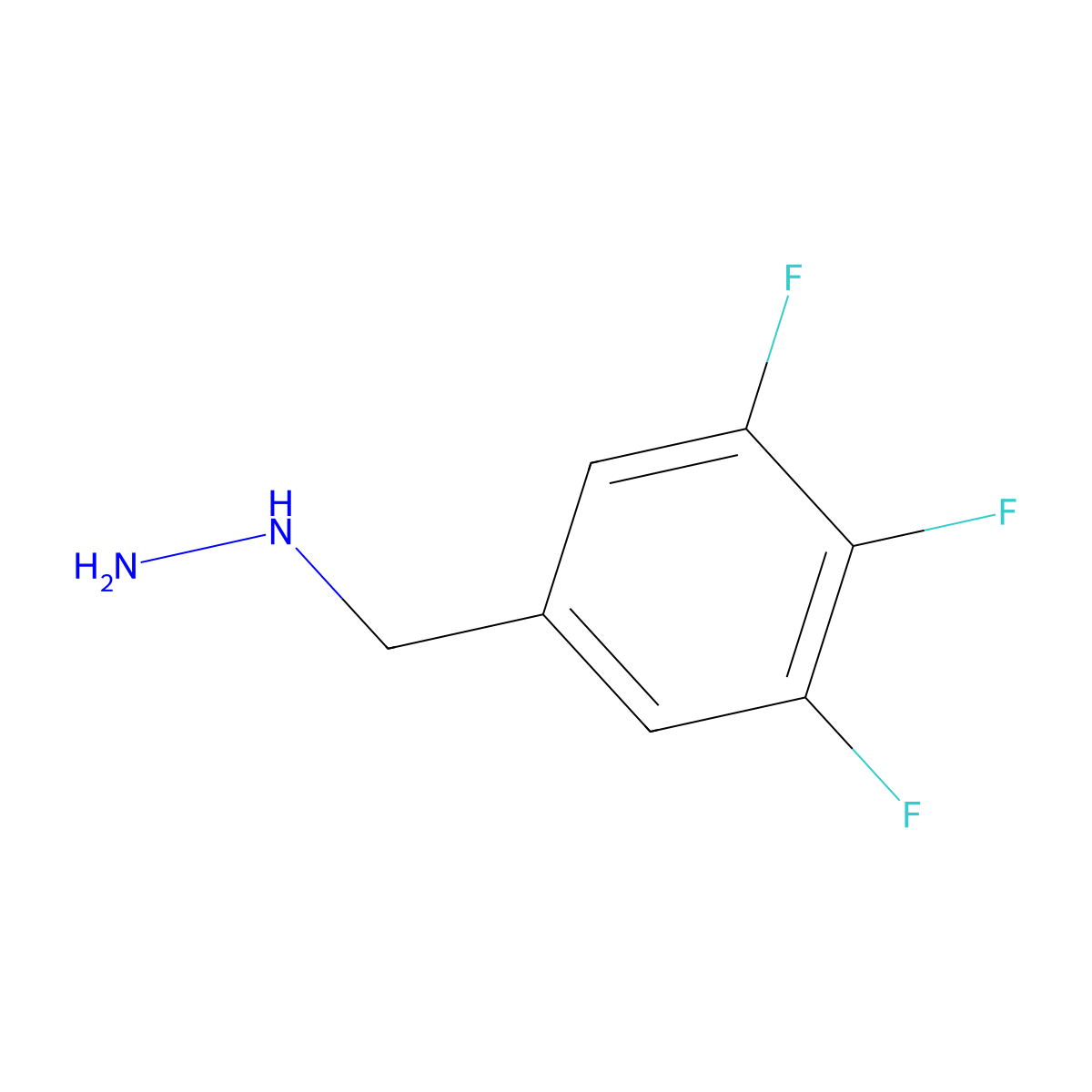 (3,4,5-Trifluorobenzyl)hydrazine molecular structure, CAS 1340219-02-4
